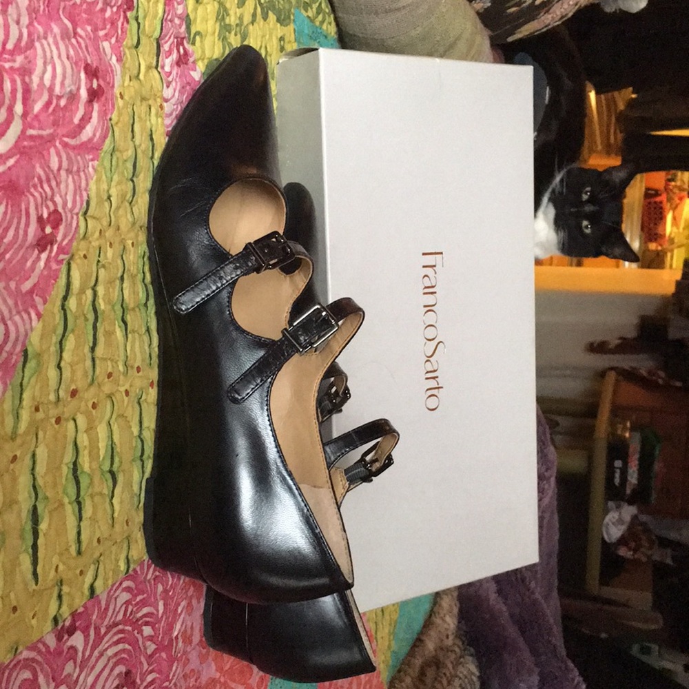 Franco Sarto double buckle Mary Janes